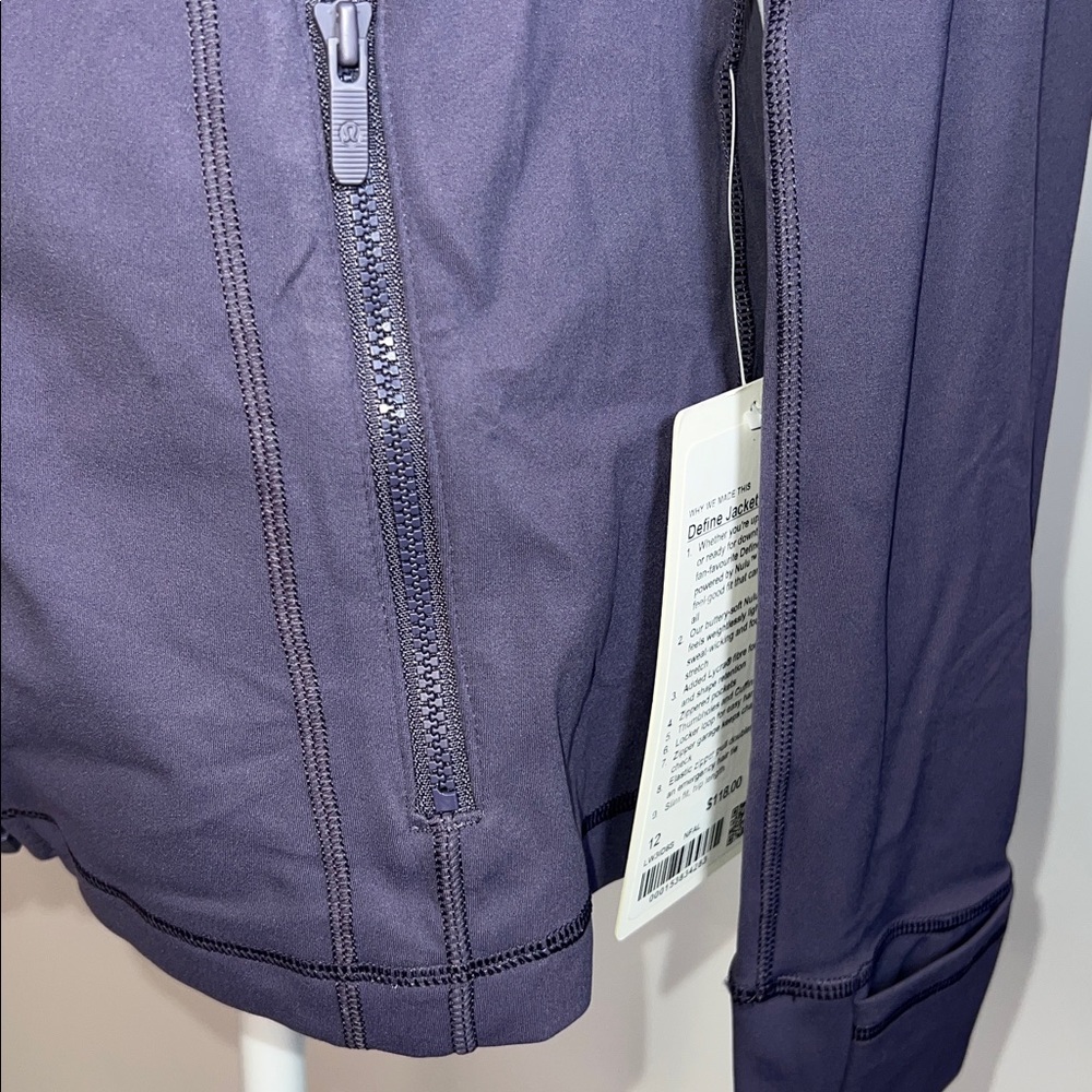 💜NWT LULULEMON DEFINE JACKET NULU IN NIGHTFALL SIZE 12 - Picture 6 of 11